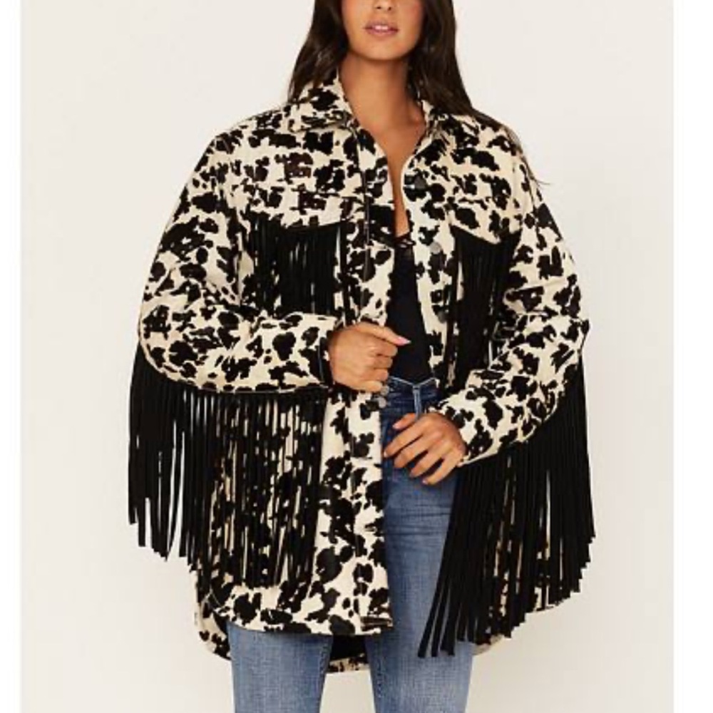 Idyllwind Hair On Cow Hide Fringe Jacket